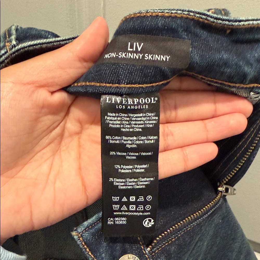 Liverpool Liv Skinny Non Skinny Jean | Sz 4 - Picture 6 of 7